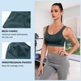 thumbnail image 2 of Eleady Women High Impact Sport Bra Full Support Wireless Bras Workout Racerback Yoga Athletic Bra Adjustable Straps(Green XX-Large), 2 of 6