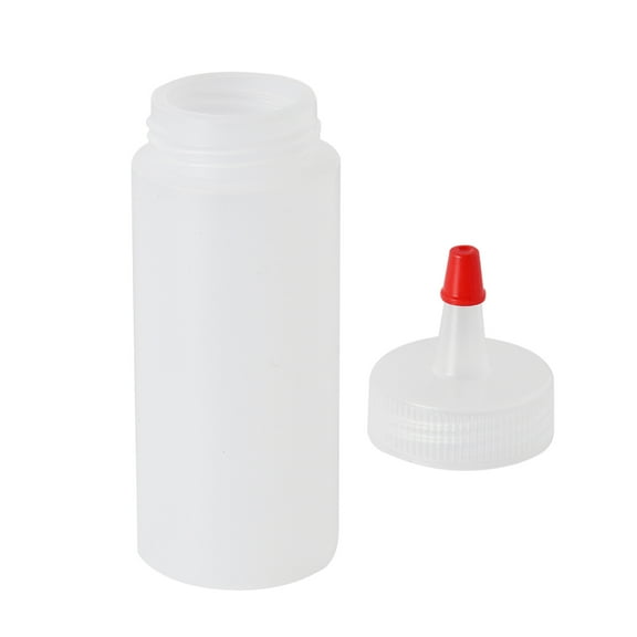 Toyvian 6-Pack White Plastic Sauce Bottles with Lids for Ketchup, Mustard, Dressing, Condiments Storage and Dispensing