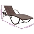 thumbnail image 5 of vidaXL Sun Lounger with Cushion Poly Rattan Black, 5 of 15