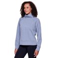 thumbnail image 4 of RBX Active Women's Relaxed Fit Cowl Neck Lightweight Cable Sweater, 4 of 5