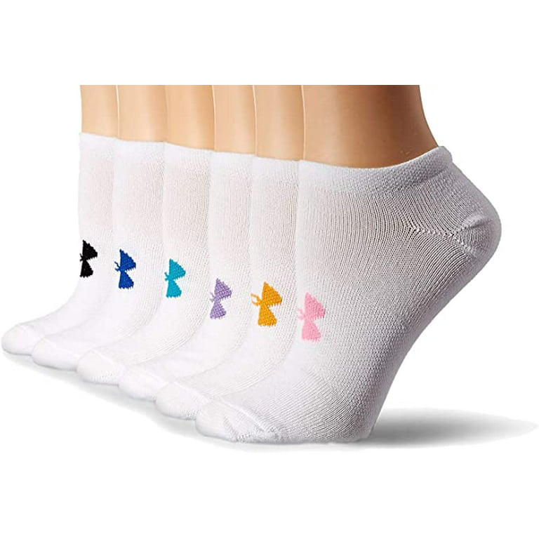 Discriminatorio guión Oír de Under Armour Heatgear Women's Training No-Show Socks, 6 Pack, White (Women's  Shoe Size 7-10.5) - Walmart.com