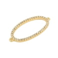 thumbnail image 2 of Brass Rhinestone Oval Ring Links Connector Charms Cadmium Free Nickel Free Lead Free Real 18K Gold Plated 25x12x2mm Hole: 1mm, 2 of 3