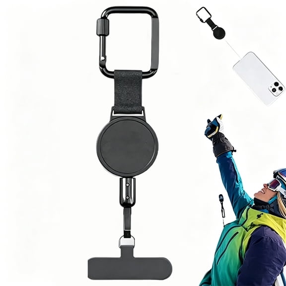 Phone Lanyard 23.6”, Secure Locking Clip 360° Anti-Tangle Lanyard for Smartphones