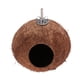 thumbnail image 2 of Juguete colgante de nido de pájaro de cáscara de coco para loros, periquitos y cacatúas. Tornillo, 2 of 9
