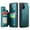 Green, variant on for Samsung Galaxy A51 Case with Card Holder, Wallet Case for Women Men with RFID Blocking, Durable Leather Kickstand Magnetic Clasp Shockproof Phone Case for Samsung Galaxy A51
