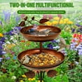 thumbnail image 6 of Wekvgz Iron Feeding Bird Bath Spike With 5 Pronged Base Decorative Rust Resistant Bird Feeder Standing Bath for Outdoor Garden Patio Yard Lawn, 6 of 13