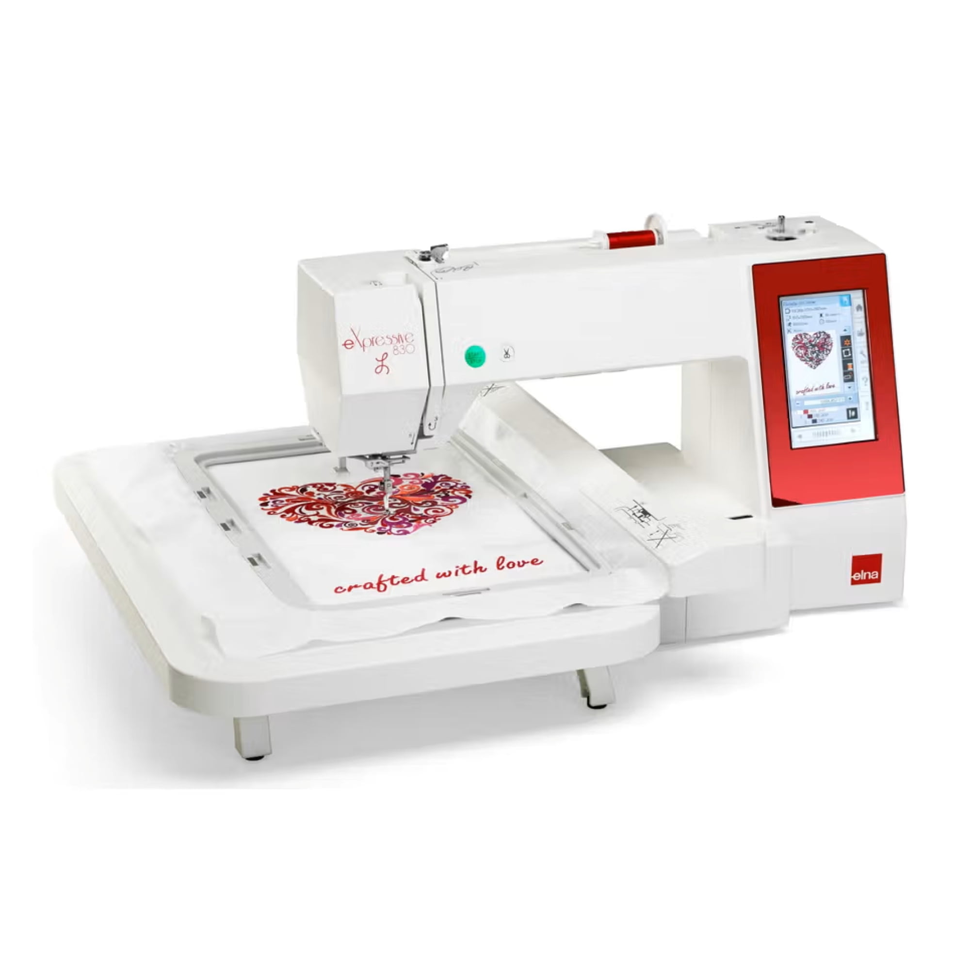 Elna eXpressive 830L Embroidery Machine 180 built-in designs LCD Screen USB Port