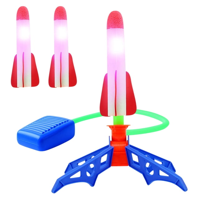 White Multi Directional Rocket Launch Pad Stem Educational Toy For Kids To Explore Physics In Summer Outdoor Environments