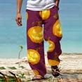 thumbnail image 3 of SNOWSONG Pants for Men, Halloween Pants Men's Casual Pants Halloween Pumpkinhead Beach Pants with Pockets, Baggy Pants Men, Halloween Pajamas A L, 3 of 5