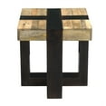 thumbnail image 3 of 75313 23 End Table with Tahoe Natural Mango Top  Dark Mango Base and Stretchers", 3 of 3