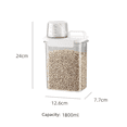 thumbnail image 2 of Sealed Household Grain Storage Box, Transparent Rice Bucket Kitchen Storage Jar, Pasta Container,1800ml,1x Storage jar,Transparent, 2 of 7