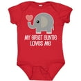 thumbnail image 3 of Inktastic Great Auntie Loves Me Elephant Boys or Girls Baby Bodysuit, 3 of 5