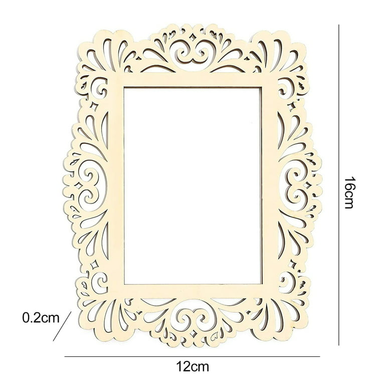 6-Pack Unfinished Wood Picture Frames, Wooden Picture Frame, DIY Wood Frame  for Desk Table Top, Home, Office, All Occasions Decoration, DIY Craft  Projects, Holds 4 x 6 Photo (9.5x7.5x0.5 in) 
