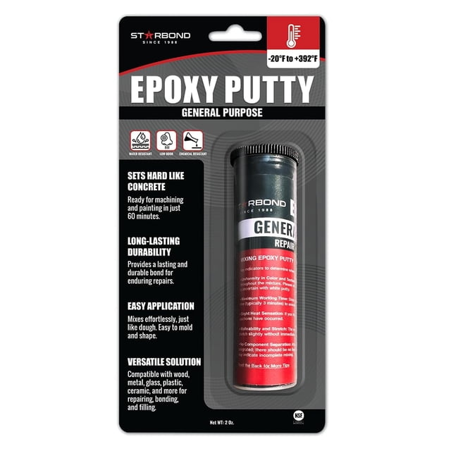 Masilla epoxídica STARBOND de uso general, 60 ml, negra