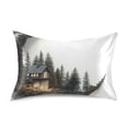 thumbnail image 7 of Yayeee Pillowcase Standard Size Set of 2 Satin Wrinkle Resistant Pillow Case, Moon House, 7 of 7