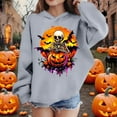 thumbnail image 3 of bbymog Halloween Boys Girls Hoodies Boys' Fashion Funny Pumpkin Hooded Sweatshirt Long Sleeve Casual Hoodie for Boys Gray B 7 Years, 3 of 10