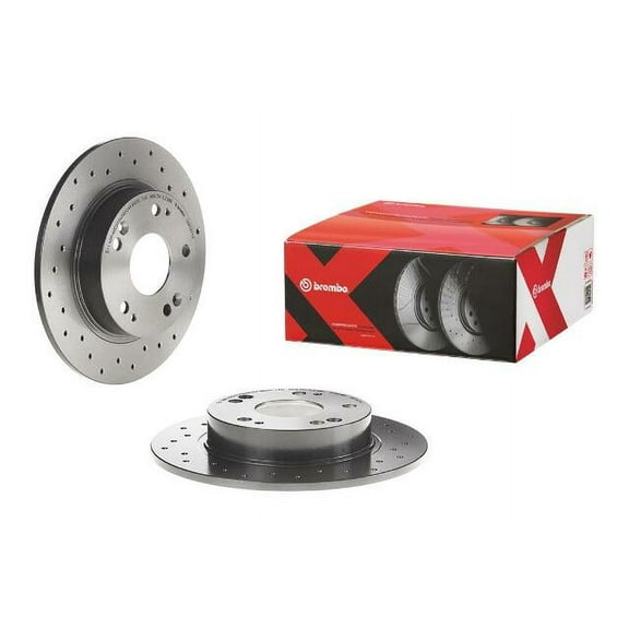 Brembo OE Part 08.A147.1X UV Coated Rear Rotor for Honda Civic and Acura ILX