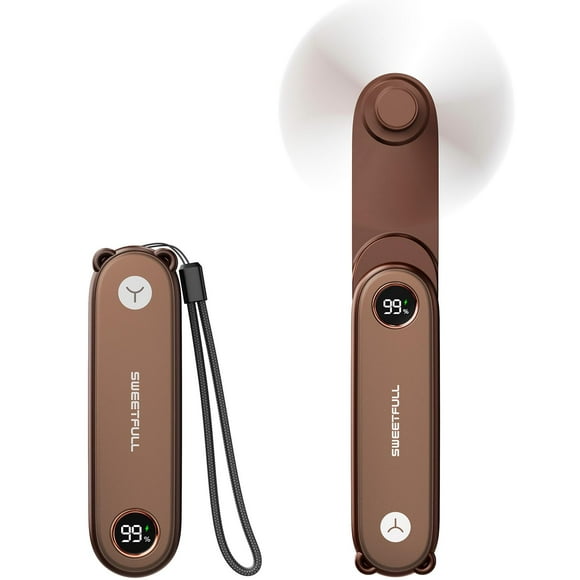 Miniventilador portátil SWEETFULL con pantalla LED y linterna