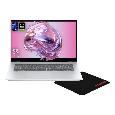 HP OmniBook 7 Copilot+ Laptop, Intel Ultra 9-288V, 32 GB LDDR5X RAM, 2 TB PCIe SSD, 17.3" FHD (1920x1080) IPS Touchscreen, Nvidia G-Force RTX 4050, Backlit Keyboard, W11 Home, Silver + Traix MousePad