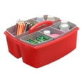thumbnail image 4 of Storex Plastic Desktop Organizer Caddy with 6 Sorting Cups, Red, 2-Pack, 4 of 7