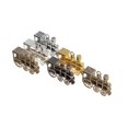 thumbnail image 1 of Volareo Mexican Train Marker Train Accessory - Assorted Finishes - Replacement Metal Domino Train Markers for Mexican Train Dominoes (6 Pack), 1 of 3