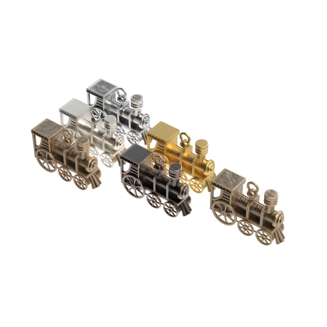 Volareo Mexican Train Marker Train Accessory - Assorted Finishes - Replacement Metal Domino Train Markers for Mexican Train Dominoes (6 Pack)