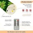 thumbnail image 5 of Clovers on Grids St Patricks Day Flickering Flameless Candles with Remote Timer Battery Operated LED Tealight Set of 2 S, 5 of 8