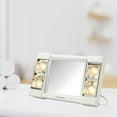 thumbnail image 2 of Jerdon Mirror Go Lightly Makeup Mirror with Lights, 3X-1X Magnification, White Base, Plug-in - Model J1010, 2 of 6