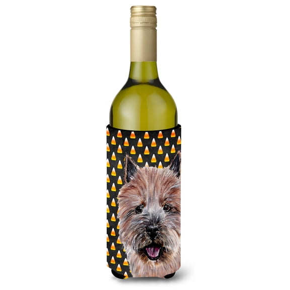 Norwich Terrier Candy Corn Halloween Wine Bottle Hugger