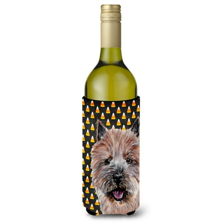 

Carolines Treasures SC9662LITERK Norwich Terrier Candy Corn Halloween Wine Bottle Hugger Wine Bottle multicolor