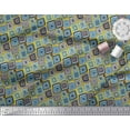 thumbnail image 2 of Soimoi Rayon Fabric Square Geometric Print Fabric by the Yard 42 Inch Wide, 2 of 3