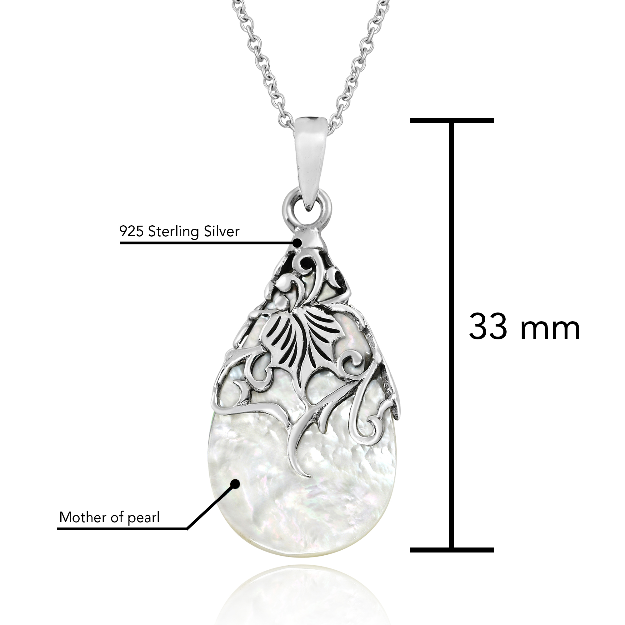 ネックレス・ペンダント Monday Edition _ Teardrop Pendant Necklace - Silver Sterling Silver Teardrop Pendant Necklace. - Etsy