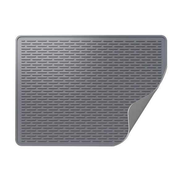 DAMAI 28"x 20"Stove Top Covers for Electric Stove,Food Grade Silicone Large Dish Drying Mat,Foldable, Easy Clean, Heat-Resistant Mat for Glass Cooktop,Dish Drying Mat,Gray