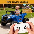 thumbnail image 2 of 12V Powered Ride on Car UTV, Kids Ride on Toys for Toddlers Ages 3-5, Ride on Vehicles with Remote Control, Bluetooth, Music, 4 Wheels Suspension, Electric Cars for Kids Boys Girls, Blue, 2 of 13
