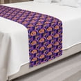thumbnail image 2 of Abstract Bed Runner, Vivid Geometric Pattern in Violet Tones Polygonal, Decorative Accent Bedding Scarf for Hotels Homes and Guestrooms, Queen, Indigo Marigold, by Ambesonne, 2 of 2