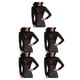 thumbnail image 1 of Camiseta básica para mujer Minnieouse Sexy de manga larga elástica cuello redondo Negro METRO 5piezas, 1 of 4