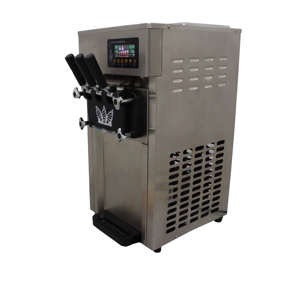 Ice Cream Machine 110V Desktop 3 Flavors Electric Ice Cream Maker with LED Display