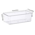 thumbnail image 3 of Stackable Clear Drawer Organizer, Small Makeup Vanity Storage Bin, Desk Drawer Dividers Container for Makeup Vanity, Bathroom, Office Desk, Kitchen Utensil, 3 of 4