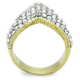 thumbnail image 3 of Luxe Jewelry Designs Women's Stainless Steel Engagement Tapered Ring with Top Grade Crystal - Size, 3 of 4