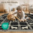 thumbnail image 4 of ODIKA 6'x9' Washable Area Rug Non-Slip, Easy Care, Cow Print Splotch Motif Rectangular Covering Artwork Pick Farm for Family Room, Living Room, Master Bedroom, 4 of 7