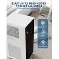 thumbnail image 4 of 14000 BTU Portable Air Conditioner, 3-in-1 Quiet AC Unit Cools Up to 750 Sq.Ft, Dehumidifier & Fan Modes, Remote Control, 24h Timer, Easy Install for Bedroom, Living Room, Office, 4 of 7