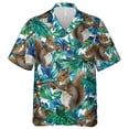 thumbnail image 3 of Camisa hawaiana con estampado de ardillas para hombre, camisas hawaianas con estampado de animales de dibujos animados en 3D, blusas casuales con solapa, blusas de manga corta para niños, 3 of 5