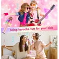 thumbnail image 2 of Kids Karaoke Microphone, Toddler Girls Toys ages 3 4 5 6 7 8 9 Years Old, Birthday Gifts for Girls 6-12 year old, Wireless Bluetooth Handheld Mic Machine with Speaker and LED Lights, 2 of 6