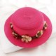 thumbnail image 1 of Sombrero de Sol para padres e hijos, gorra de cubo con lazo de encaje, flores, cinta plana, sombrero de paja para playa, color beige, Panamá, novedad de verano, 2019, 1 of 4