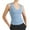Sky Blue, variant on RMGVDSD Women Satin Tank Top Women's Fashion Casual Tight V Neck Ribbed Knit Sleeveless Tank Tops Trendy Vacation Clothes