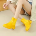 thumbnail image 5 of Women's Rain Shoes - Fashionable Low Top Solid Color Rain Boots for Women Thick and Non- Design for Rainy Seasons, 5 of 9