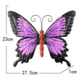 thumbnail image 1 of Large Metal Butterfly Purple And Color Outdoor Garden Home Decor Wall Art, 1 of 8