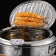 thumbnail image 4 of 20 /24cm Japanese Deep Frying Pot with a Thermometer and a Lid 304 Stainless Steel Kitchen Tempura Fryer Pan, 4 of 5