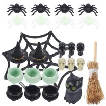 Halloween Decorations Clearance, Hwkond Halloween Home Decor Miniature Toys Vintage Skeleton Statue Web Miniature Decorations