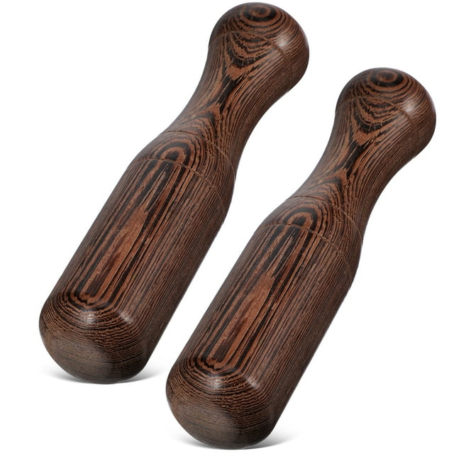 SHISUYAN Wood Pestle for Kitchen Use Multi Smooth Surface Ergonomic Handle Durable Wood Construction 2pcs